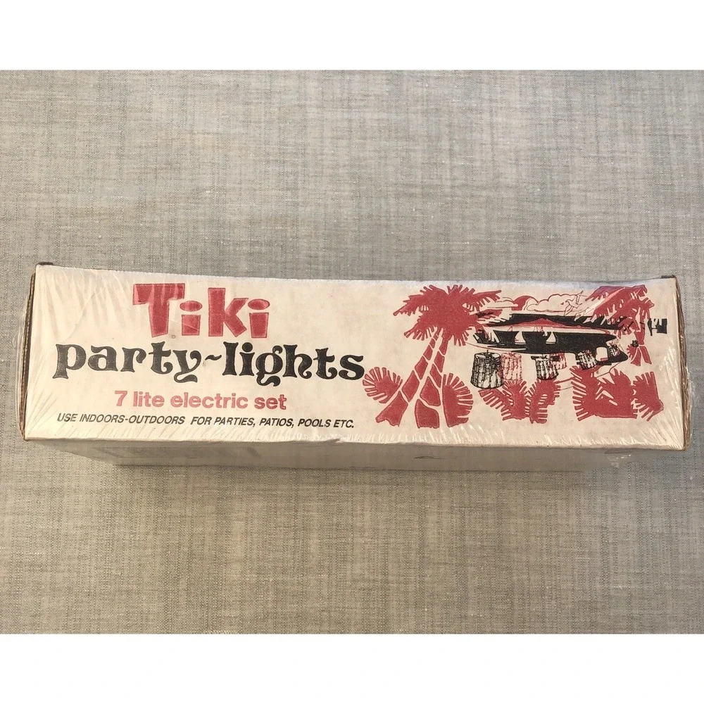 Tiki Bar Party String Lights - Vintage Blow Mold - Patio/RV Indoor/Outdoor MCM